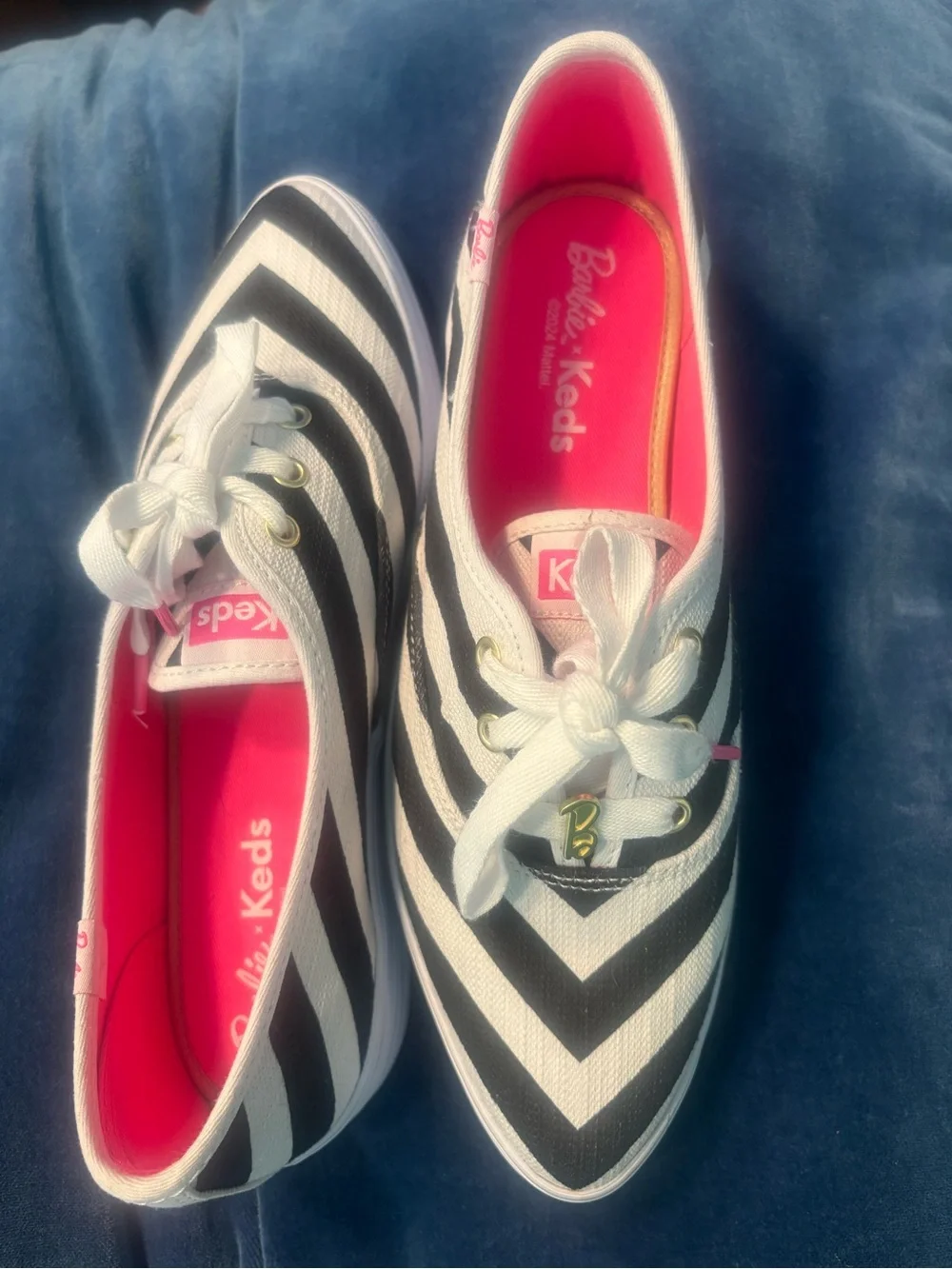 Barbie💕  Women's Cevron Striped Ked’s Canvas Sneaker